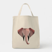 Eenvoudige vormen Geometrie Elephant Head Tote Bag (Achterkant)