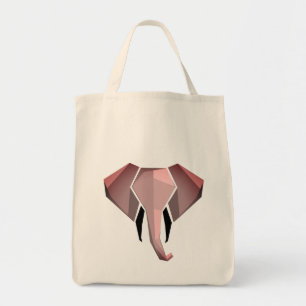 Eenvoudige vormen Geometrie Elephant Head Tote Bag