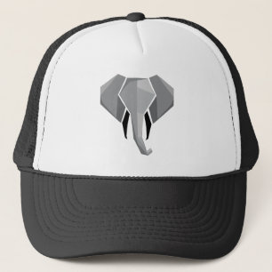 Eenvoudige vormen Geometrie Elephant Head Trucker Pet
