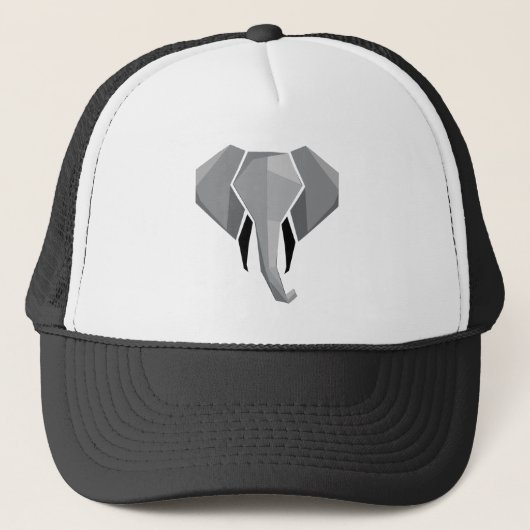 Eenvoudige vormen Geometrie Elephant Head Trucker Pet (Voorkant)