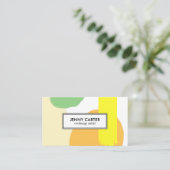 Eenvoudige vormen minimalistisch koelgoud visitekaartje (Staand voorkant)