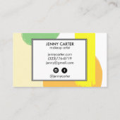 Eenvoudige vormen minimalistisch koelgoud visitekaartje (Achterkant)