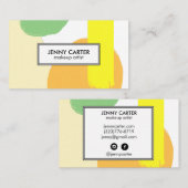 Eenvoudige vormen minimalistisch koelgoud visitekaartje (Voorkant / Achterkant)