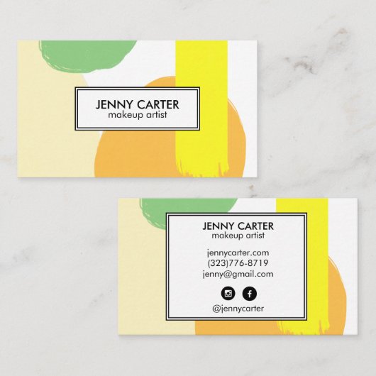 Eenvoudige vormen minimalistisch koelgoud visitekaartje (Voorkant / Achterkant)