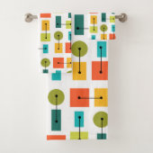 Eenvoudige vormen van atoomtijdperk, meerkleurig bad handdoek (Insitu)