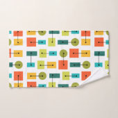 Eenvoudige vormen van atoomtijdperk, meerkleurig bad handdoek (Handdoek)