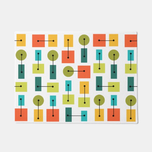 Eenvoudige vormen van atoomtijdperk, meerkleurig deurmat (Voorkant)