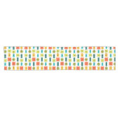 Eenvoudige vormen van atoomtijdperk, meerkleurig korte tafelloper (Horizontaal)