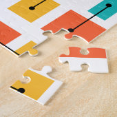 Eenvoudige vormen van atoomtijdperk, meerkleurig legpuzzel (Zijkant)