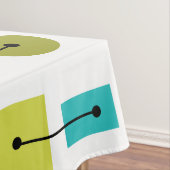 Eenvoudige vormen van atoomtijdperk, meerkleurig tafelkleed (Voorbeeld)