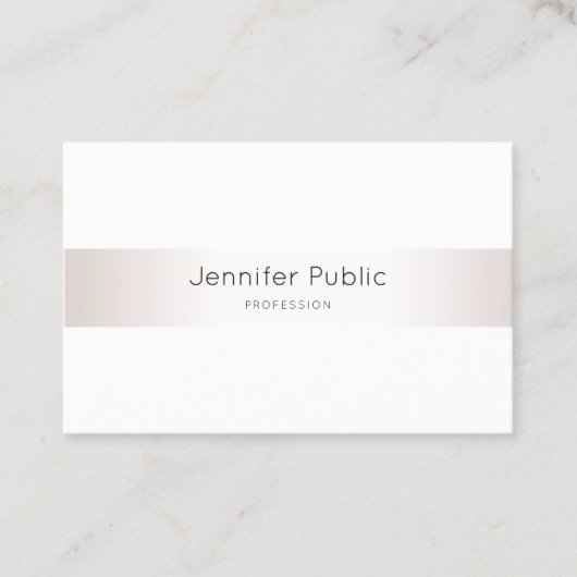 Eenvoudige vormgeving in Faux Silver Professional Visitekaartje (Voorkant)