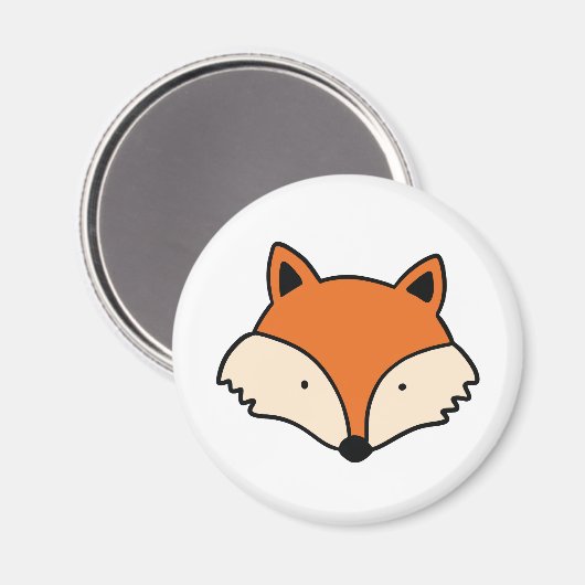 Eenvoudige vosenkop magneet (Voorkant / Achterkant)