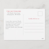 Eenvoudige Vrede Foto Zwart Rood Feestdagenkaart (Achterkant)