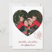 Eenvoudige Vrede & Liefde Duif Foto Kerst Kaart (Achterkant)