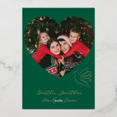 Eenvoudige Vrede & Liefde Duif Foto Kerst Kaart (Achterkant)