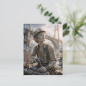 Eenvoudige Vreugde / Bouwer / Grote Brug Briefkaart (Staand voorkant)