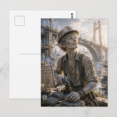 Eenvoudige Vreugde / Bouwer / Grote Brug Briefkaart (Voorkant / Achterkant)