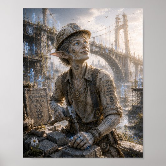 Eenvoudige Vreugde / Bouwer / Grote Brug Poster (Voorkant)