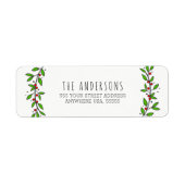 Eenvoudige Vreugde Krans Moderne Kerstmis Etiket (Voorkant)