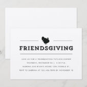 Eenvoudige vriendschappelijke eetpartij kaart (Voorkant / Achterkant)