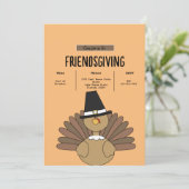 Eenvoudige Vriendsgiving Kaart (Staand voorkant)