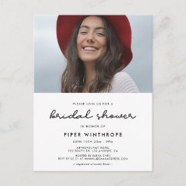 Eenvoudige vrijgezellenfeest fotouitnodiging briefkaart