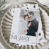 Eenvoudige vrolijke en getrouwde Passen getrouwd F Feestdagenkaart