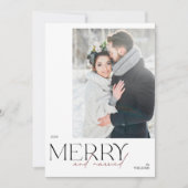 Eenvoudige vrolijke en getrouwde Passen getrouwd F Feestdagenkaart (Voorkant)