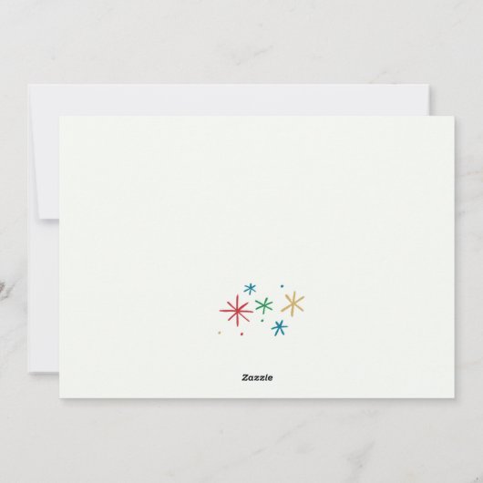 Eenvoudige vrolijke en heldere foto rode vakantie  feestdagenkaart (Achterkant)