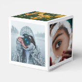 Eenvoudige vrolijke en heldere kerst foto herinner bedankdoosjes (Achterkant)