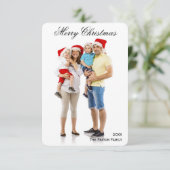 Eenvoudige vrolijke kerst - 3x5 fotokaart kaart (Staand voorkant)