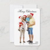 Eenvoudige vrolijke kerst - 3x5 fotokaart kaart (Voorkant)