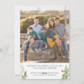 Eenvoudige vrolijke kerst elegante chic script fot feestdagenkaart (Achterkant)