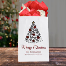 Eenvoudige vrolijke kerst familienaam met boom