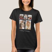 Eenvoudige vrolijke kerst foto collage t-shirt (Voorkant)