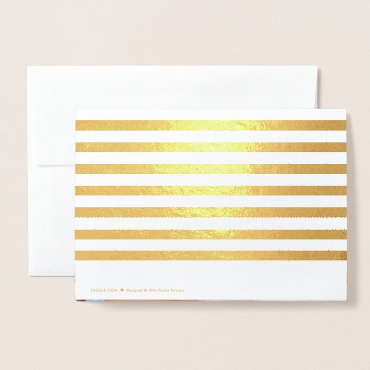 Eenvoudige Vrolijke Kerst Goud Script Vakantie Fot Folie Kaarten (Met envelop)