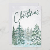 Eenvoudige vrolijke kerstboodschap Herten in de Bo Feestdagenkaart (Voorkant / Achterkant)