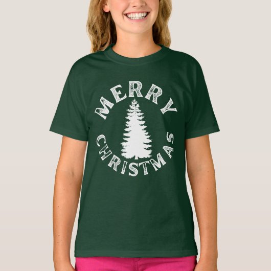 EENVOUDIGE VROLIJKE KERSTBOOM T-SHIRT (Voorkant)