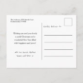Eenvoudige Vrolijke Kerstkalligrafie 1 Foto Briefkaart (Achterkant)