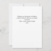 Eenvoudige Vrolijke Kerstmis 4 Fotocollage | GOUD Feestdagenkaart (Achterkant)