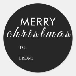 Eenvoudige Vrolijke Kerstmis aan van Naam Ronde Sticker