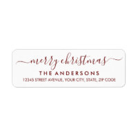 Eenvoudige Vrolijke Kerstmis Rode Moderne Script V