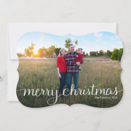 Eenvoudige Vrolijke Volledige AftapFoto 2 van Feestdagenkaart