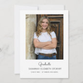 Eenvoudige vrouwelijke tropische Afstuderen aankon Kaart (Voorkant)