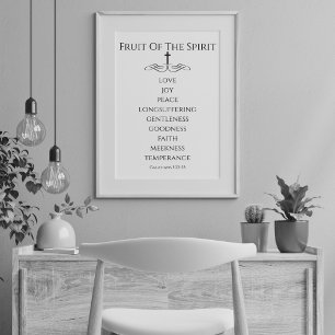 Eenvoudige vrucht van de Geest Galaten 5 Poster