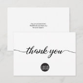 Eenvoudige waardering van zakelijke klanten Hartel Bedankkaart (Voorkant / Achterkant)