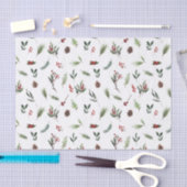 Eenvoudige Warm Red Winter Waterverf Kerstmis Tissuepapier (Craft)