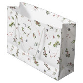 Eenvoudige Warm Winter Berry Waterverf Kerstmis Groot Cadeauzakje (Voorkant Gekanteld)