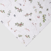 Eenvoudige Warm Winter Berry Waterverf Kerstmis Tissuepapier (Detail)