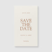Eenvoudige warme herfstbruiloft Save the date (Voorkant)